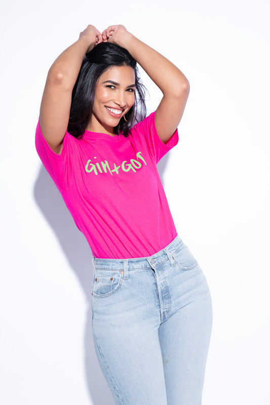 Girl + God Unisex Signature Tee - Electric Pink