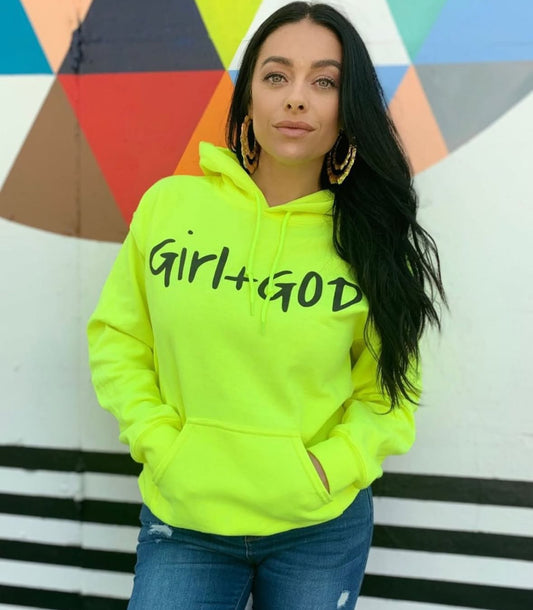 Girl + God Signature Unisex Hoodie - Neon Lights